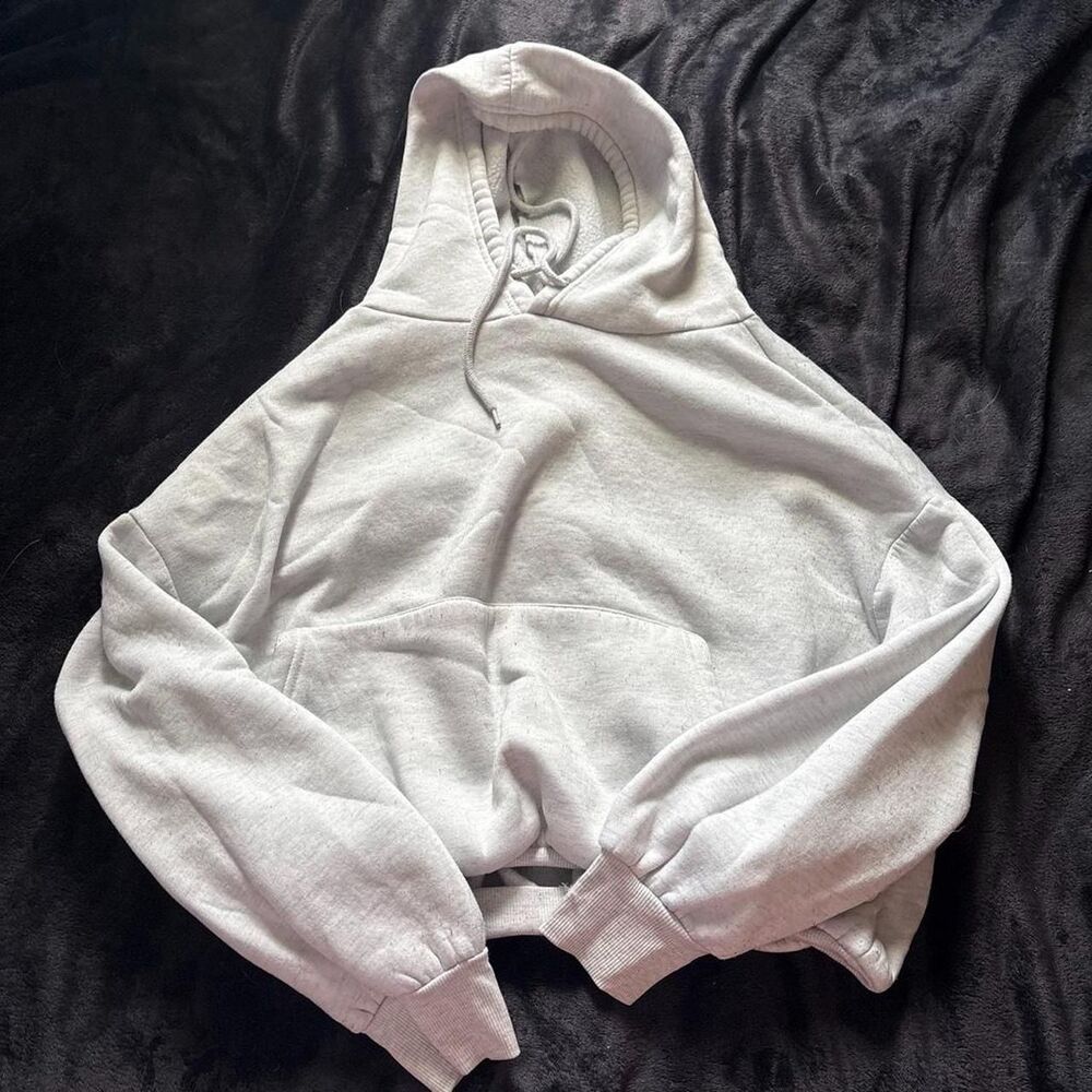Unbranded Women's Grey and Blue Hoodie